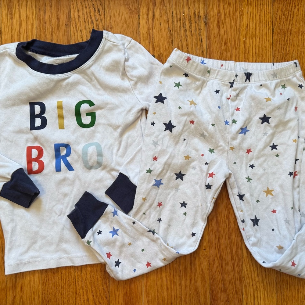 Pottery Barn Kids Big Bro Pajama Set - Multicolor Stars